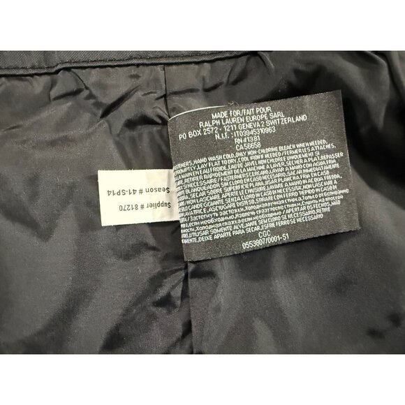 Ralph Lauren  Black Label lined Safari Utility Jacket coat size 38 R color black - Picture 3 of 8